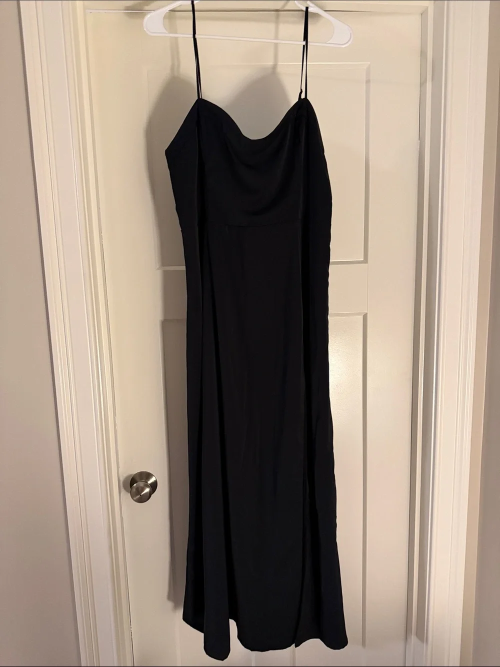Abercrombie & Fitch Black Maxi Slip Dress with Spaghetti Straps